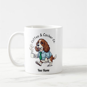 Lustiger English Cocker Spaniel Geschäftsanzug Kaf Kaffeetasse