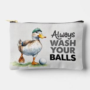 Lustiger Enten-Golfer Wasche Immer Deine Bälle Zubehörtasche