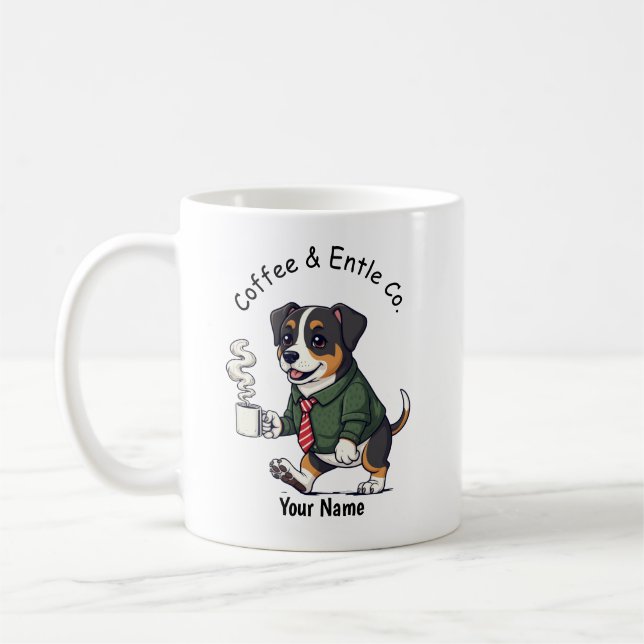Lustiger Entlebucher Mountain Business Anzug Kaffe Kaffeetasse (Links)