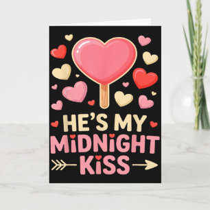 Lustiger Er Ist Mein Mitternachts-Kuss Valentinsta Karte