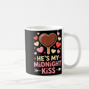 Lustiger Er ist mein Mitternachtskuss Valentinstag Kaffeetasse