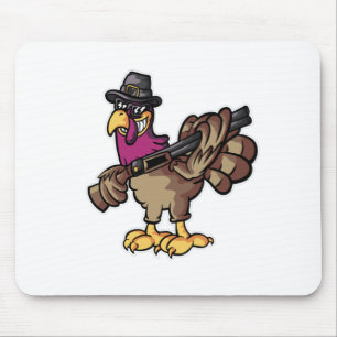 Lustiger Erntedank-Truthahn-Jäger Mousepad