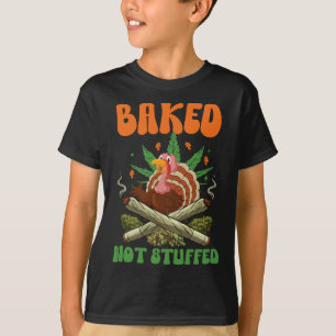 Lustiger Erntedankfest Cannabis Berauschte Türkei T-Shirt