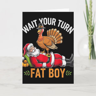 Lustiger Erntedankfest Weihnachten Truthahn Vs Wei Karte