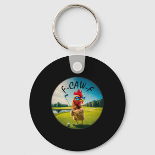 Lustiger erwachsener F-caw-f Golf Hahn Vogel Humor Schlüsselanhänger