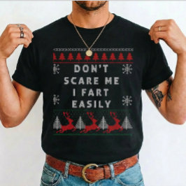 Lustiger Erwachsener hässlicher Weihnachtsmann sch T-Shirt
