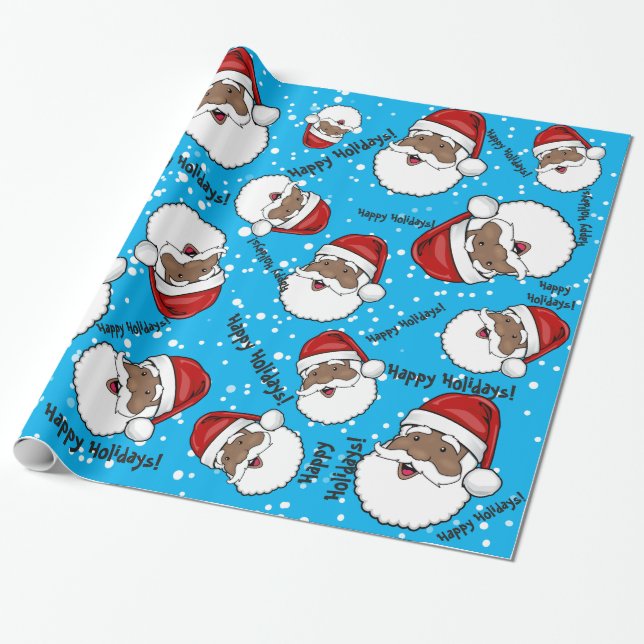 Lustiger ethnischer Weihnachtsmann besonders Geschenkpapier (Ungerollt)