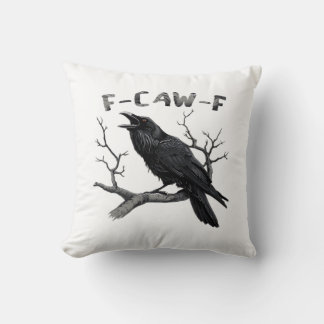 Lustiger F-Caw-F gotischer Krähen Humor Essential Kissen