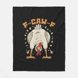 Lustiger F-Caw-F Huhn F-Caw-F Huhn Vintage Grafik Fleecedecke