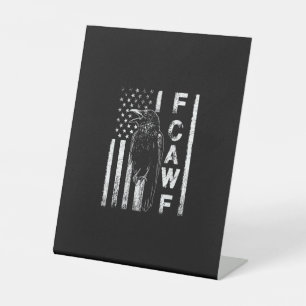 Lustiger F Caw F Krähe Mit USA-Flagge Sockelschild