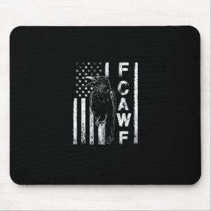 Lustiger F-Krähe F-Krähe mit USA-Flagge Mousepad