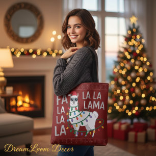Lustiger Fa La La Lama Weihnachtsbeleuchtung hässl Tasche