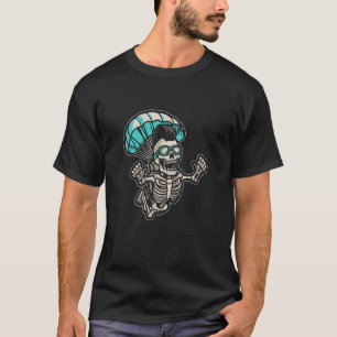 Lustiger Fallschirmspringer-Skelett - Sky Surfing T-Shirt
