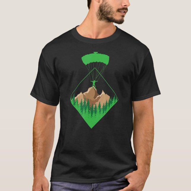 Lustiger Fallschirmsprung T-Shirt (Vorderseite)