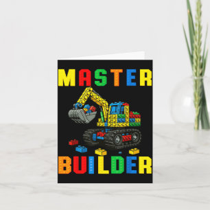 Lustiger Familien-Master-Erbauer-Bau-Backsteine-Bl Karte