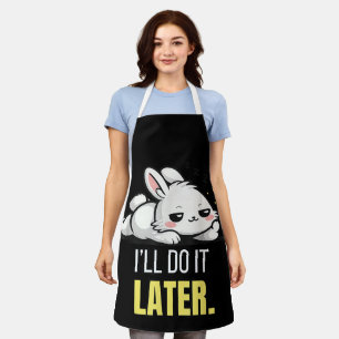 Lustiger Fauler Hase Ich Werde Es Später Machen Sü Schürze