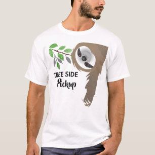 Lustiger Faultier-Anhänger auf der Seite des Baume T-Shirt