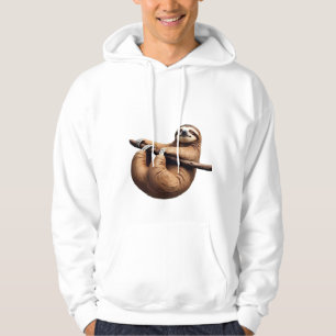 Lustiger Faultier auf einem Baum � Schaff es einfa Hoodie