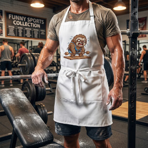 Lustiger Faultier-Gewichtheber-Gym-Sport Schürze