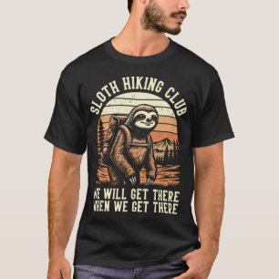 Lustiger Faultier-Wanderclub Outdoor-Wanderer T-Shirt