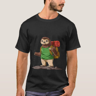 Lustiger Faultier-Wanderer Wandern und Camping T-Shirt