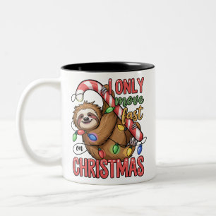 Lustiger Faultierliebhaber Weihnachten Süßes Tier Zweifarbige Tasse
