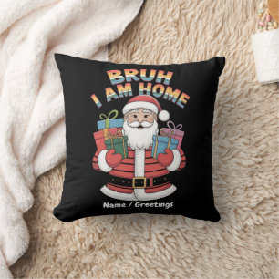Lustiger Feiertagsgeschenke-Bringer Humor Festlich Kissen