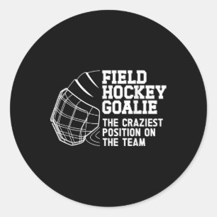 Lustiger Feldhockey-Torwart Feldhockey-Torhüter Runder Aufkleber