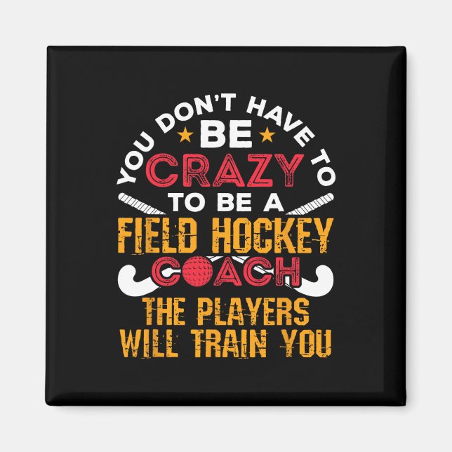 Lustiger Feldhockey-Trainer  Magnet (Vorne)