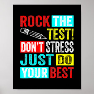 Lustiger Felsen Der Test Retro Vintage Testtag Poster