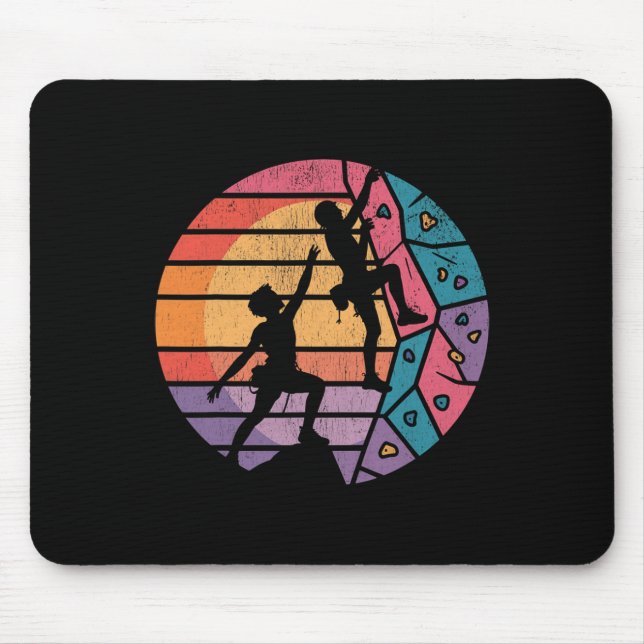 Lustiger Felsenkletterer Kostenloser Bergkletterer Mousepad (Vorne)