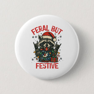 Lustiger Festlicher Aber Wilder Weihnachtsmann Was Button