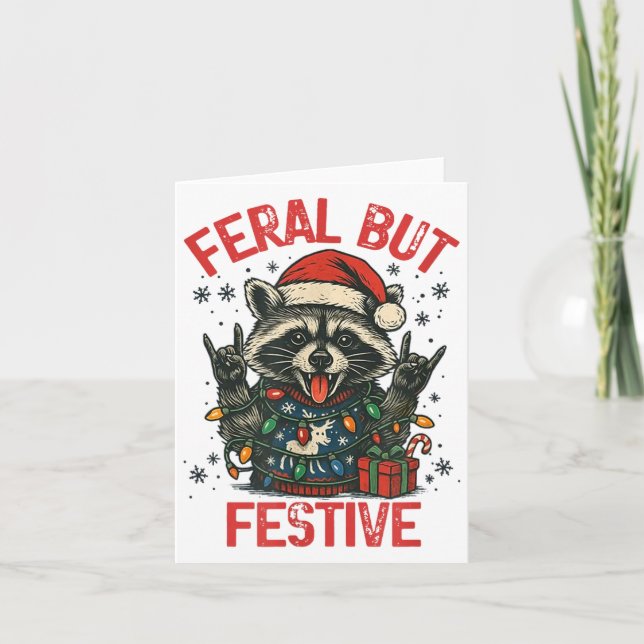 Lustiger Festlicher Aber Wilder Weihnachtsmann Was Karte (Vorderseite)