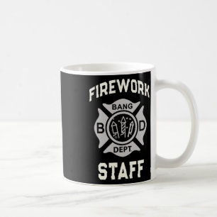 Lustiger Feuerwerk-Stab 4. Juli Team-Sicherheitsdi Kaffeetasse