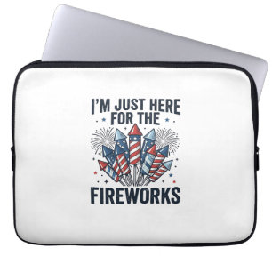 Lustiger Feuerwerksliebhaber Vintage Patriotisches Laptopschutzhülle