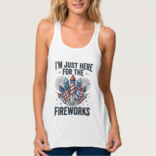 Lustiger Feuerwerksliebhaber Vintage Patriotisches Tank Top