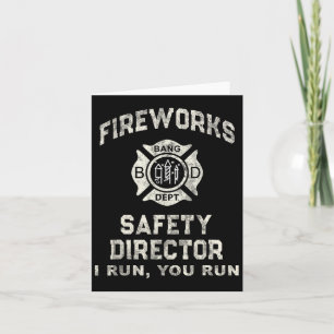 Lustiger Feuerwerkssicherheitsdirektor Boom Squad Karte