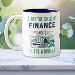 Lustiger Finance-Becher Zweifarbige Tasse