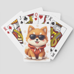 Lustiger Finnischer Lapphund Kawaii Hund Spielkarten