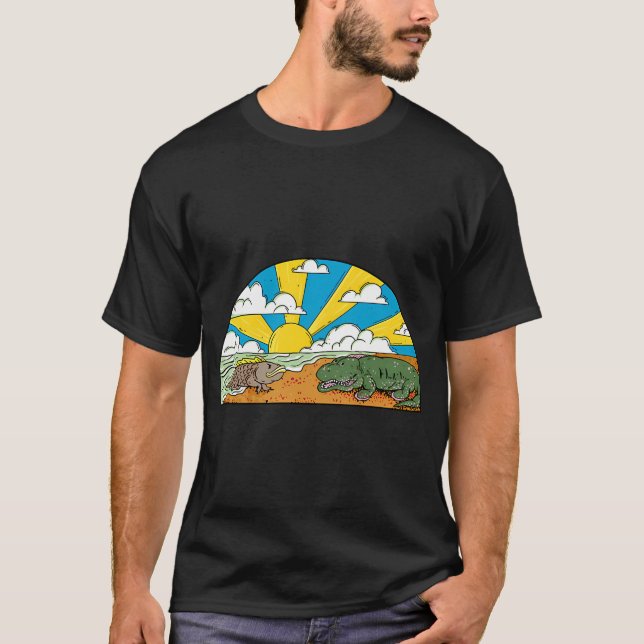 Lustiger Fisch-Dinosaurier-Evolution - Darwin Palä T-Shirt (Vorderseite)