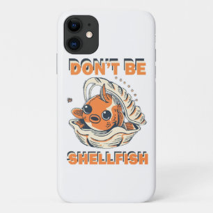 Lustiger Fisch in einer Muschel-Kunst Case-Mate iPhone Hülle