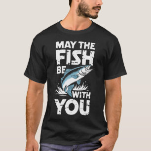 Lustiger Fisch ringsum herausfinden T-Shirt
