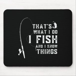 Lustiger Fisch-Zitat Das ist es, was ich tue, und Mousepad