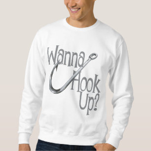 Lustiger Fischen Haken verabredete OBEN Sweatshirt