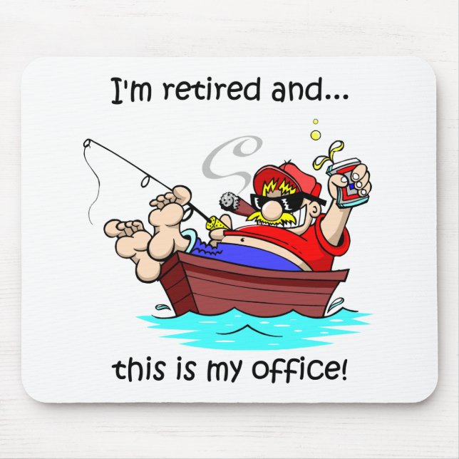 Lustiger Fischenruhestand Mousepad (Vorne)