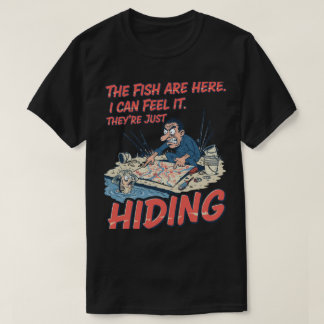 Lustiger Fischer Fische Verstecken Verschwörung T-Shirt