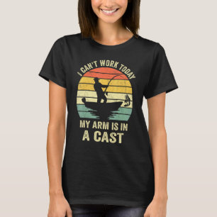 Lustiger Fischer Ich Kann Heute Nicht Arbeiten Mei T-Shirt