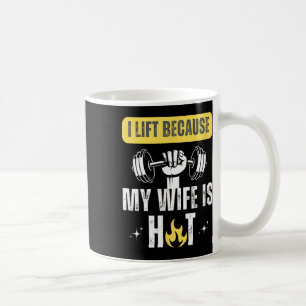 Lustiger Fitness-Gym-Ratte Ich hebe, weil meine Fr Kaffeetasse
