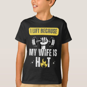 Lustiger Fitness-Gym-Ratte Ich hebe, weil meine Fr T-Shirt