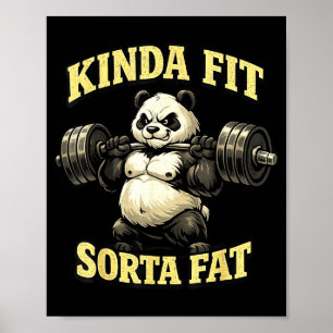 Lustiger Fitness-Panda_ irgendwie fit ziemlich dic Poster